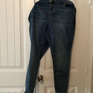 Eloquii plus size 24 skinny dark wash jeans